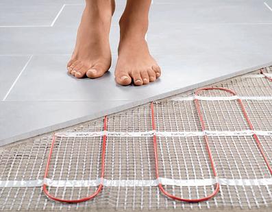 Electric underfloor heating tiles