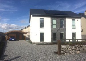 Solar panels house