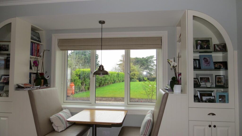 breakfast area in alcove of kitchen
